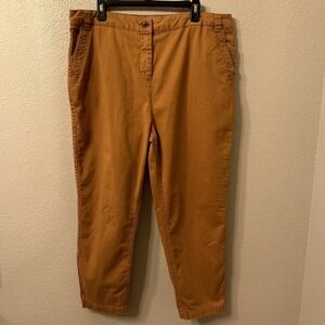 Boden Women‎ Classic Chino Pants Size US 14 R Orange Cotton Blend Anthropologie